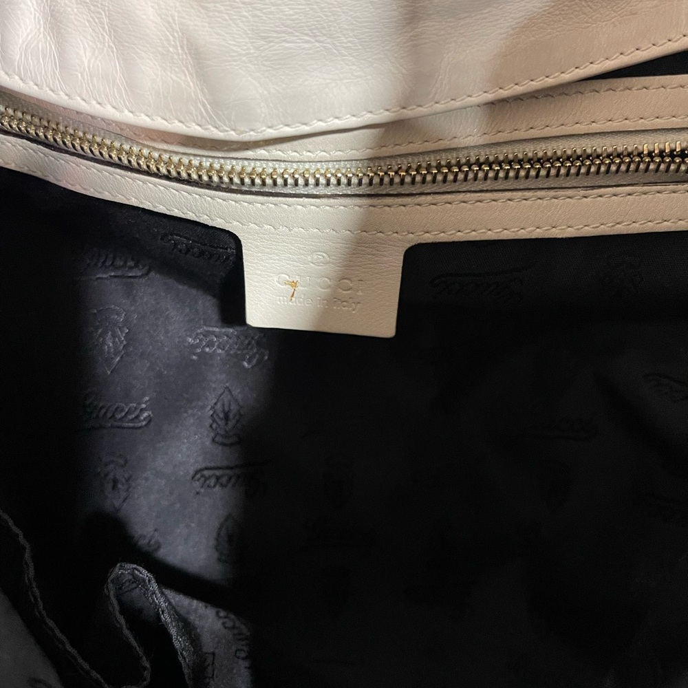 Gucci White Leather Hobo Bag - Picture 6 of 9